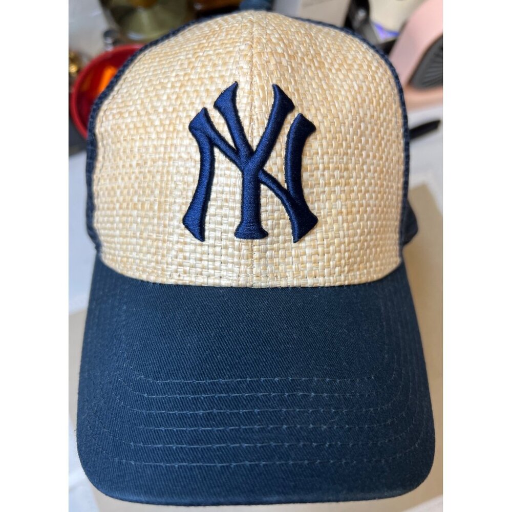 New York Cooper Tires Trucker Hat Adjustable Blue & Tan Baseball Cap